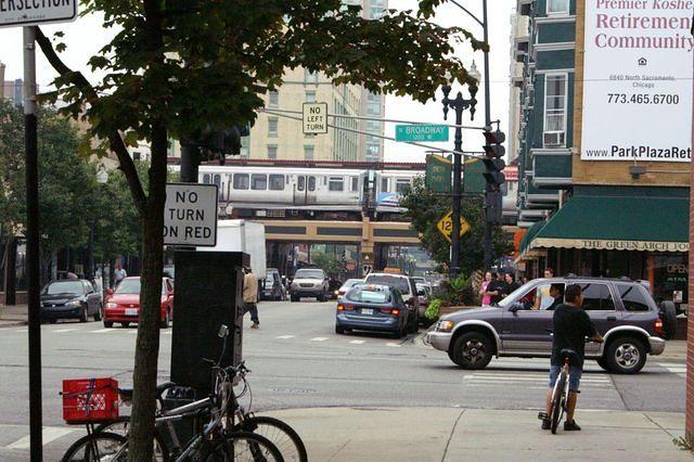 The "El" stop about 1/2 mile from their house (and pretty near the playground)