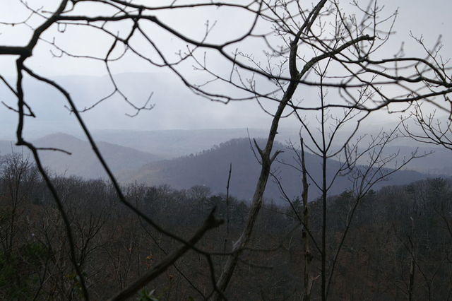 Yes, that is snow falling in the distance
