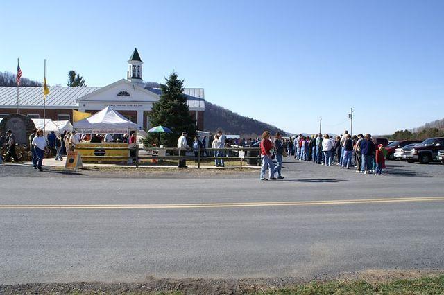By the time we left, the line was out the door and to the road!
