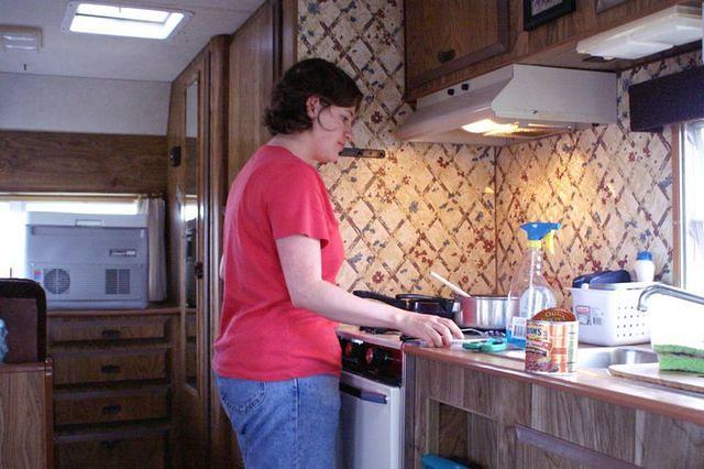 Margaret makes supper
