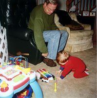 Robert and his Grandfather.  Taken with the aid of a 5b flashbulb @ f/16.